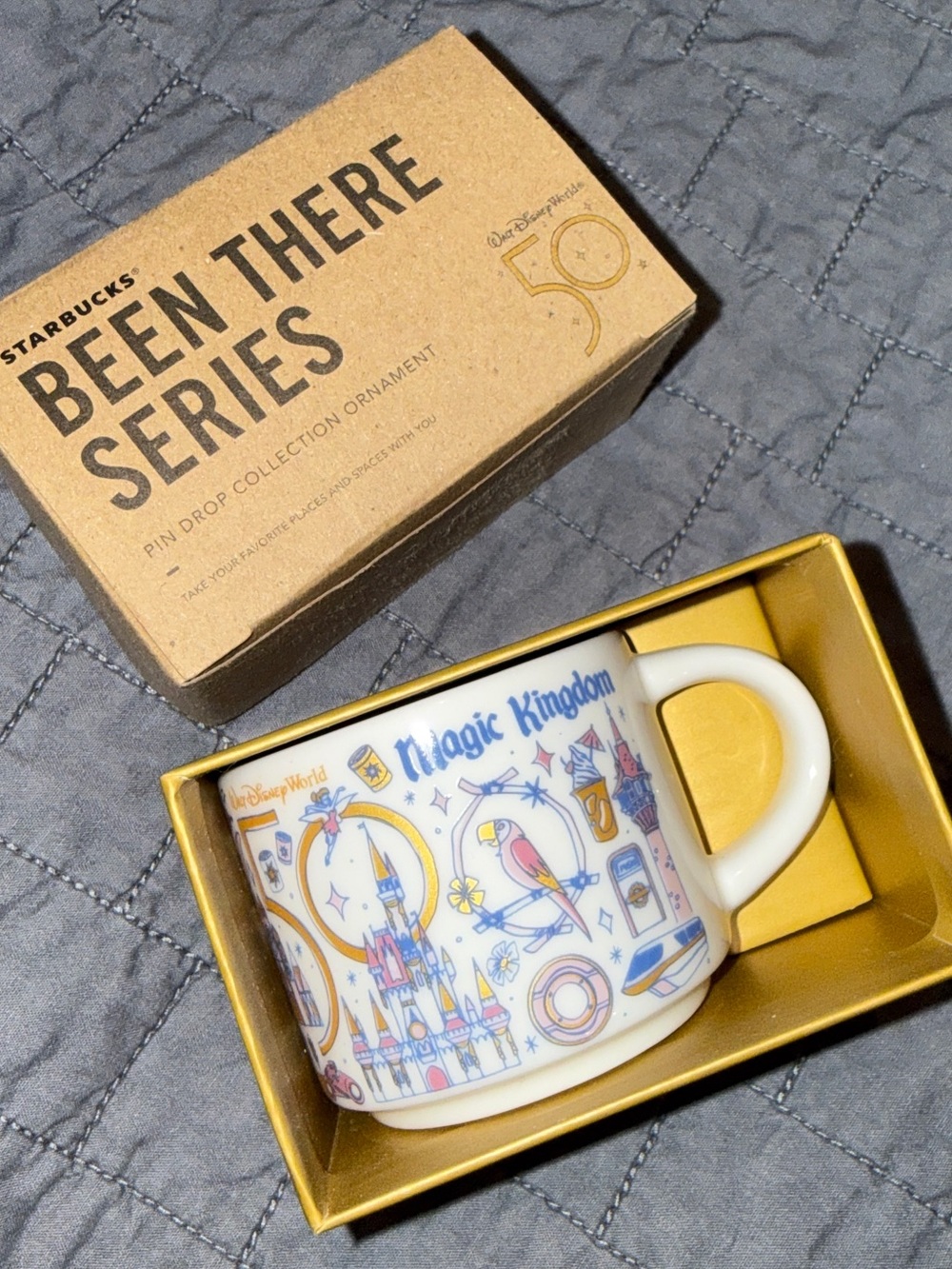 Starbucks Magic Kingdom 50th Anniversary Ceramic Mug Ornament